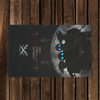 Tactical Night Ops Flag — Machine Gun Squad with Sun Tzu Quote