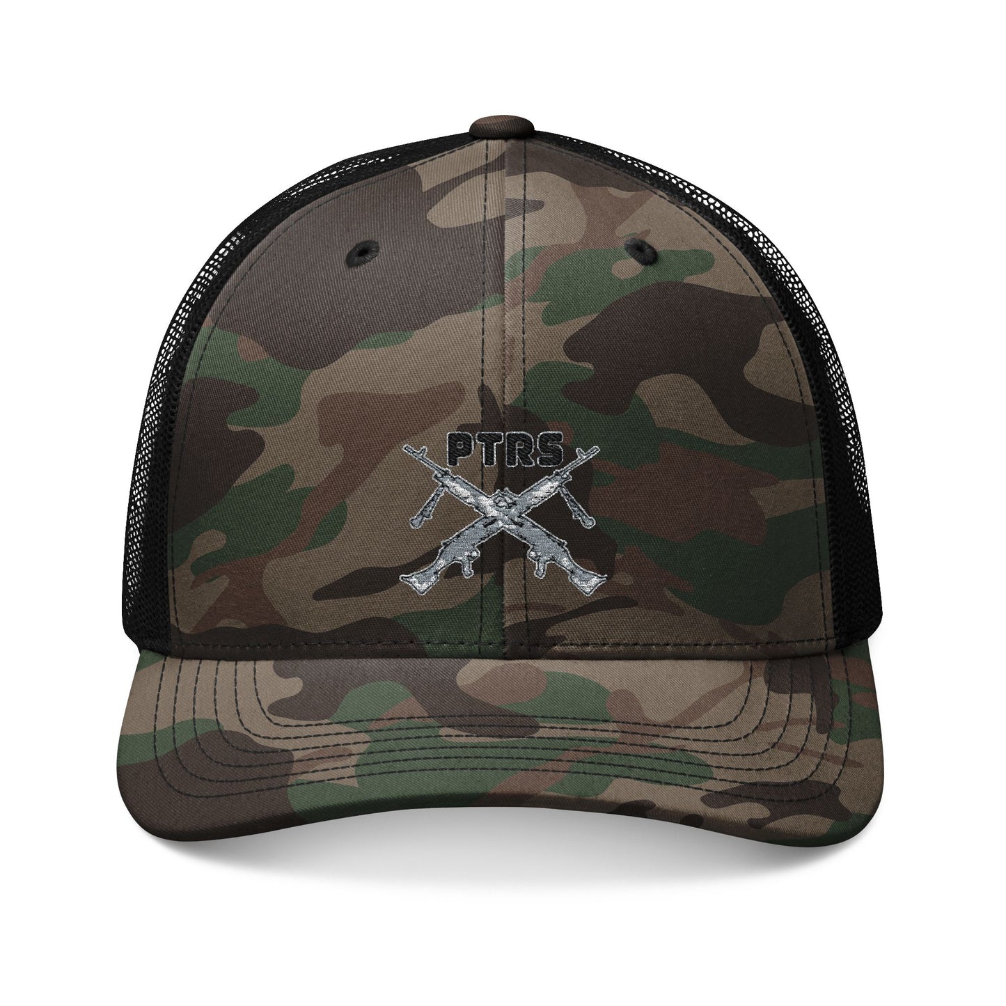 PTRS Camouflage Trucker Hat — Tactical Embroidered Cap for Operators