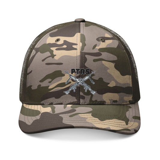 PTRS Camouflage Trucker Hat — Tactical Embroidered Cap for Operators